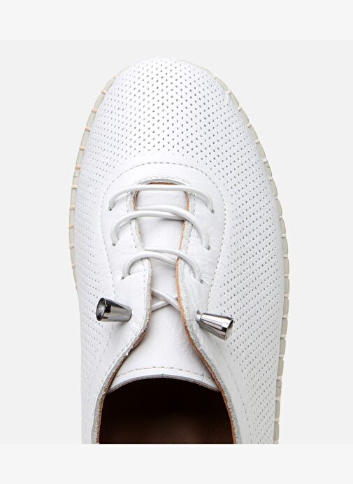 Kadın Deri Beyaz Comfort Ayakkabı - Görsel 5