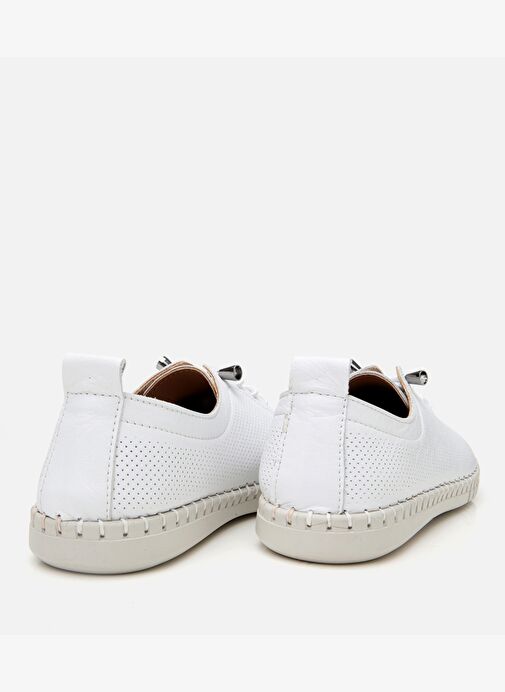 Kadın Deri Beyaz Comfort Ayakkabı - Görsel 6