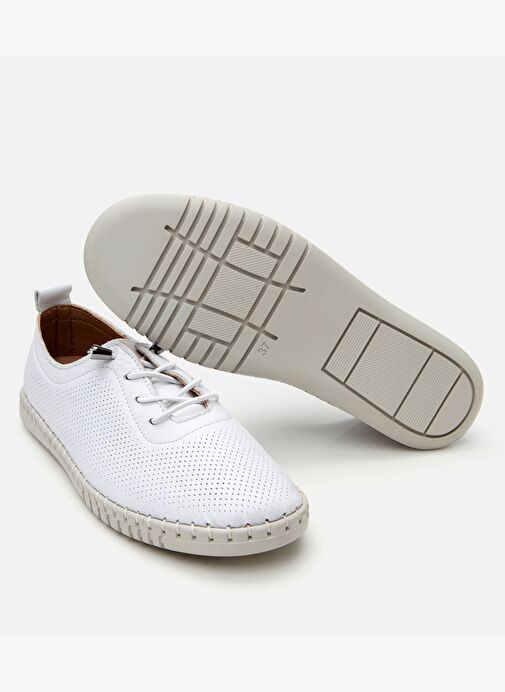 Kadın Deri Beyaz Comfort Ayakkabı - Görsel 7