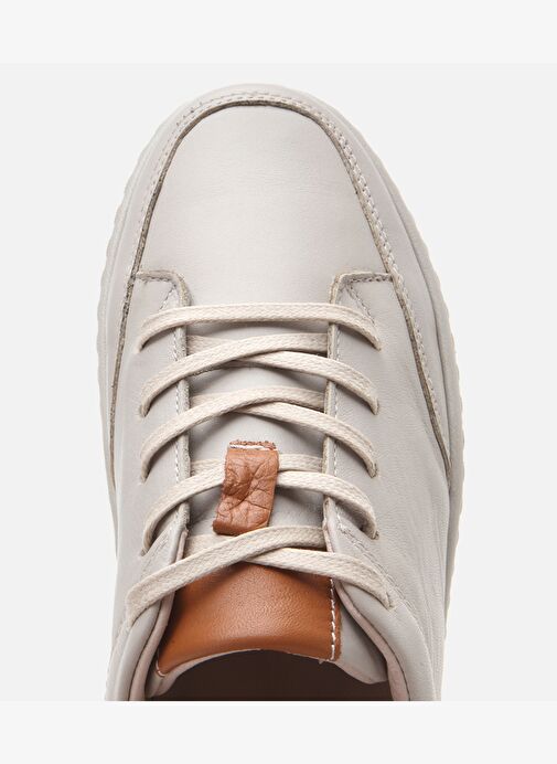 Kadın Deri Bej Comfort Spor Ayakkabı - Görsel 5