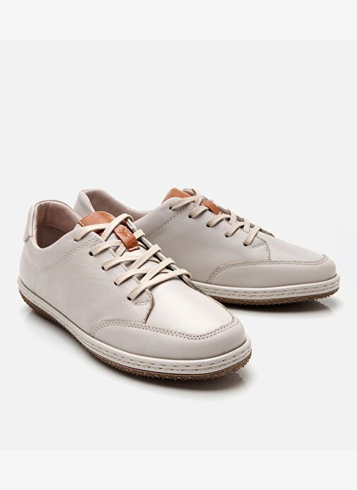 Kadın Deri Bej Comfort Spor Ayakkabı - Görsel 3