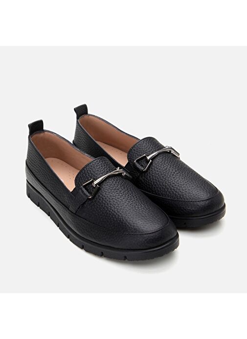 Hotiç Siyah Kadın Deri Loafer 01AYH306720A100 - Görsel 3
