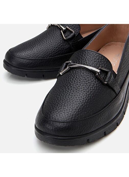Hotiç Siyah Kadın Deri Loafer 01AYH306720A100 - Görsel 4