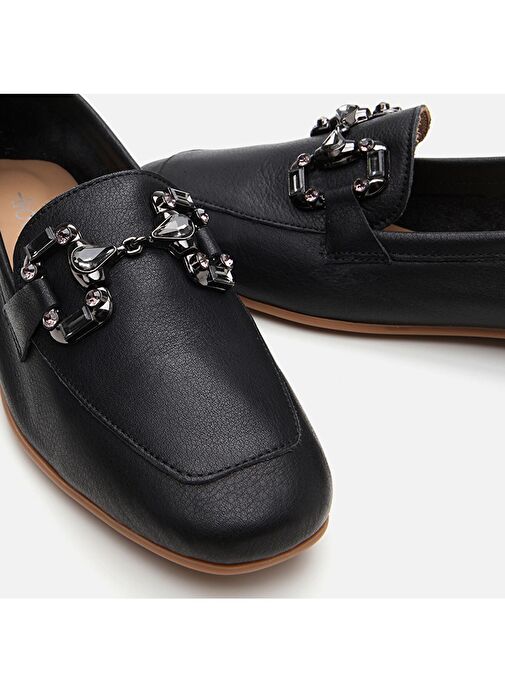 Hotiç Siyah Kadın Deri Loafer 01AYH306730A100 - Görsel 5