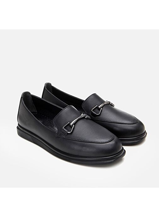 Hotiç Siyah Kadın Deri Loafer 01AYH306760A100 - Görsel 3