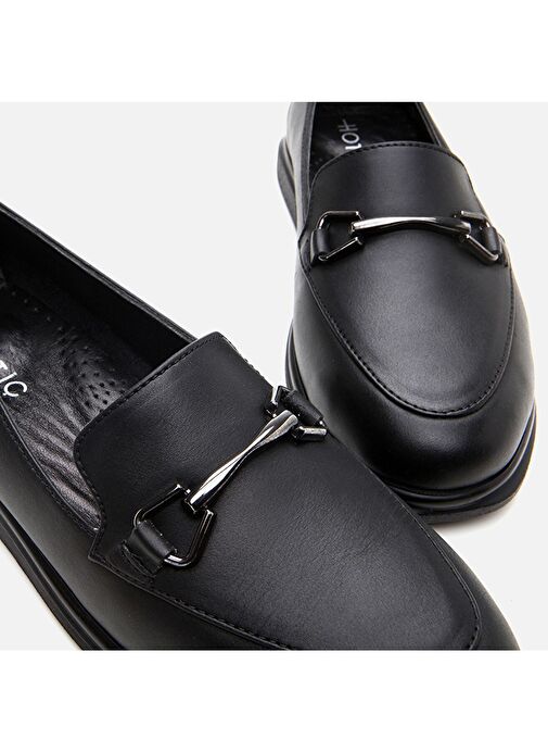Hotiç Siyah Kadın Deri Loafer 01AYH306760A100 - Görsel 6