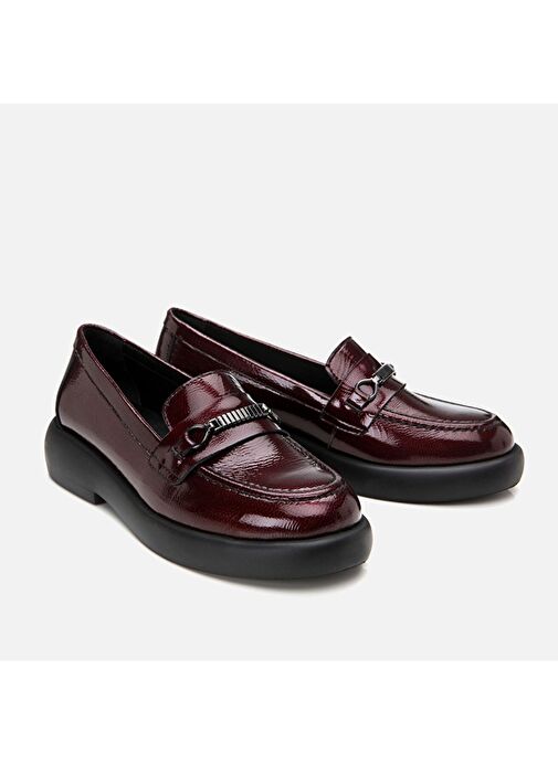 Hotiç Bordo Kadın Deri Loafer 01AYH306800A780 - Görsel 3