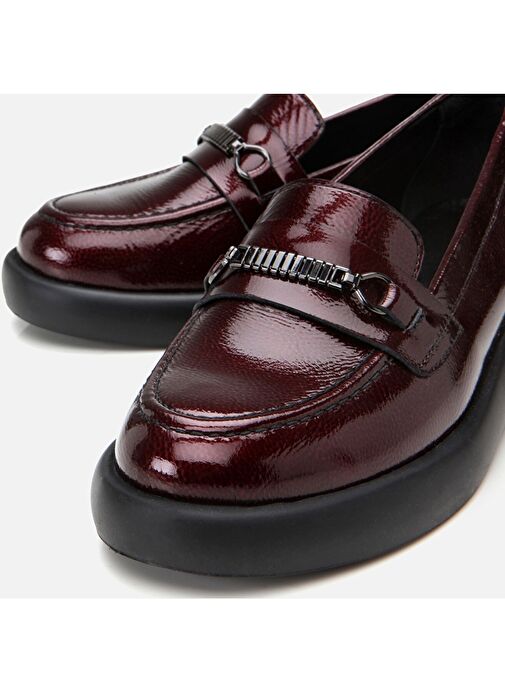 Hotiç Bordo Kadın Deri Loafer 01AYH306800A780 - Görsel 5