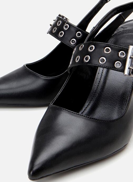 Kadın Siyah Kemerli Stiletto - Görsel 4