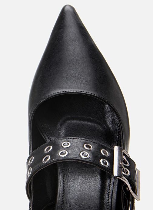 Kadın Siyah Kemerli Stiletto - Görsel 6