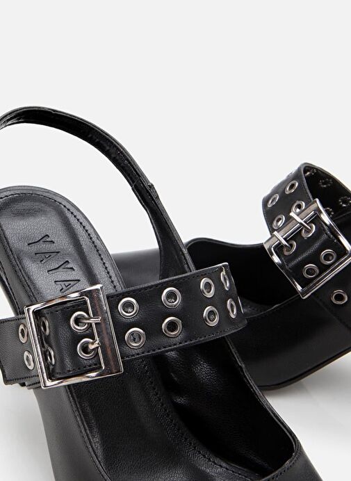 Kadın Siyah Kemerli Stiletto - Görsel 7