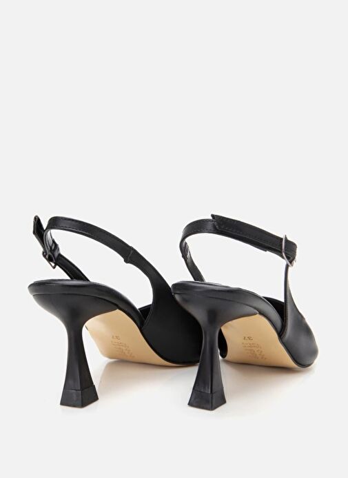 Kadın Siyah Ayarlanabilir Tokalı Stiletto - Görsel 7