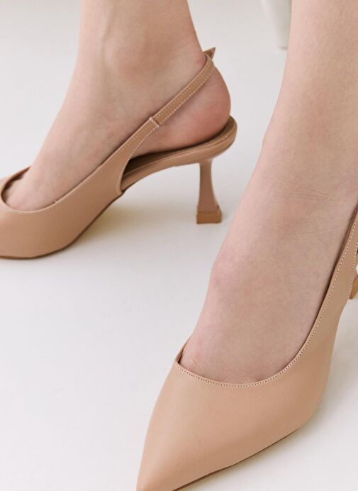 Kadın Pudra Ayarlanabilir Tokalı Stiletto - Görsel 2