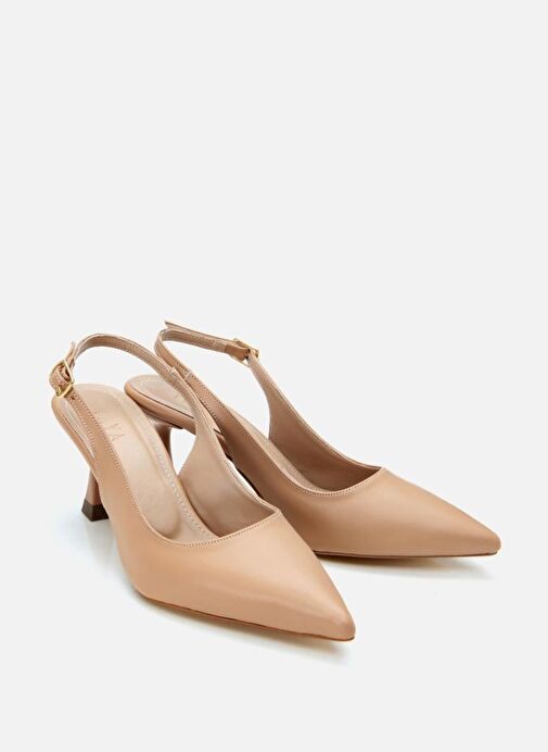 Kadın Pudra Ayarlanabilir Tokalı Stiletto - Görsel 6