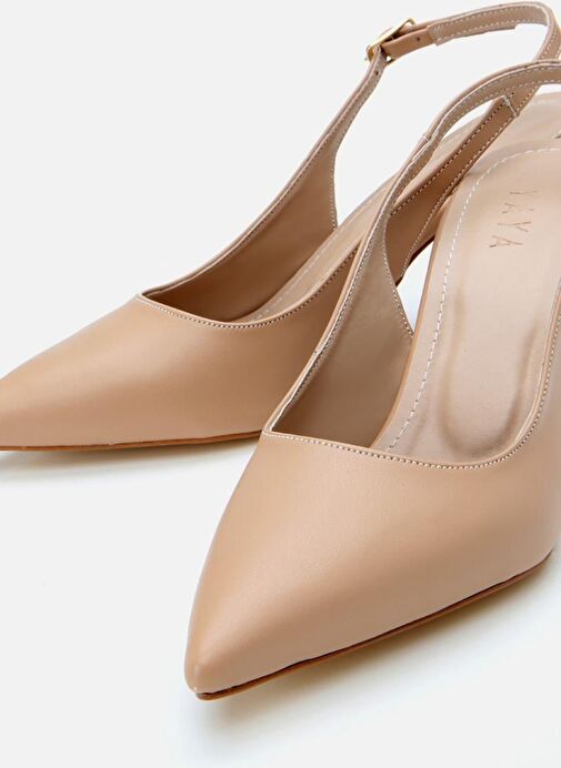 Kadın Pudra Ayarlanabilir Tokalı Stiletto - Görsel 7