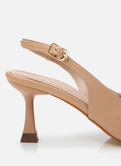 Kadın Pudra Ayarlanabilir Tokalı Stiletto - Görsel 8