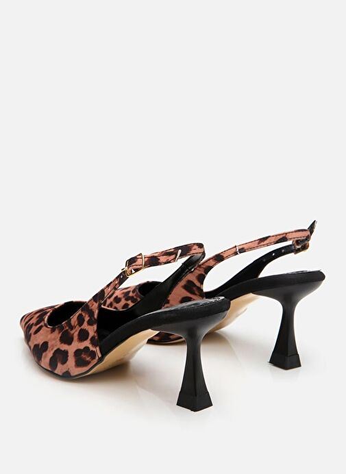 Kadın Taba Leopar Desenli Ayarlanabilir Tokalı Stiletto - Görsel 9