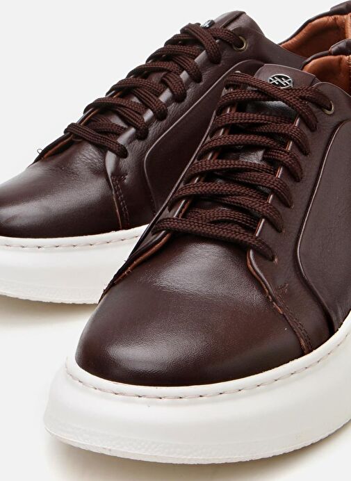 Erkek Deri Kahverengi Hafif Tabanlı Spor Ayakkabı - Görsel 4