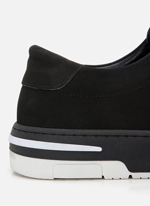 Erkek Nubuk Deri Siyah Spor Ayakkabı - Görsel 4