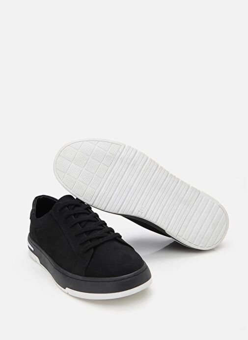 Erkek Nubuk Deri Siyah Spor Ayakkabı - Görsel 8