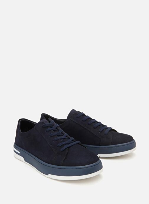 Erkek Nubuk Deri Lacivert Spor Ayakkabı - Görsel 3