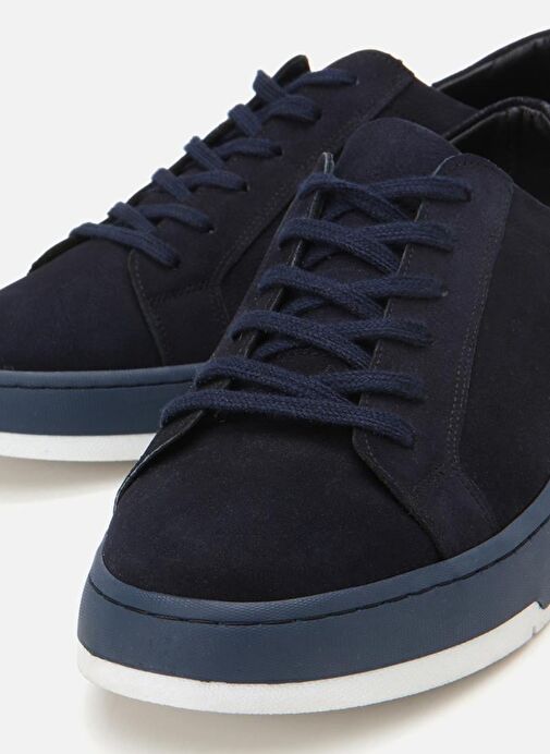 Erkek Nubuk Deri Lacivert Spor Ayakkabı - Görsel 4