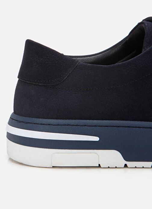 Erkek Nubuk Deri Lacivert Spor Ayakkabı - Görsel 6