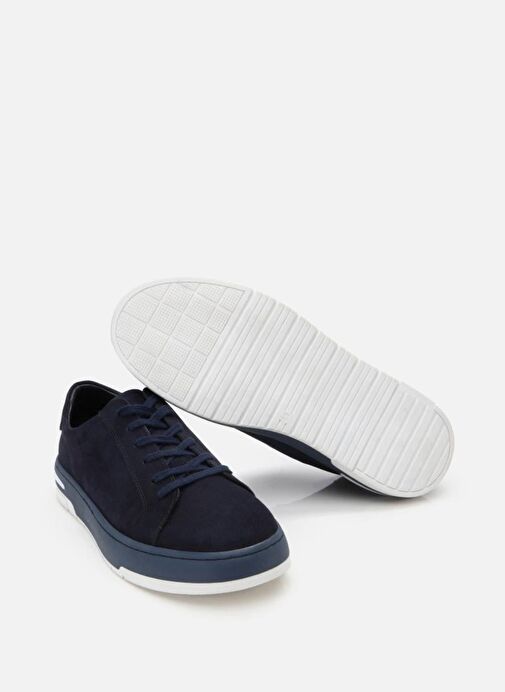 Erkek Nubuk Deri Lacivert Spor Ayakkabı - Görsel 8