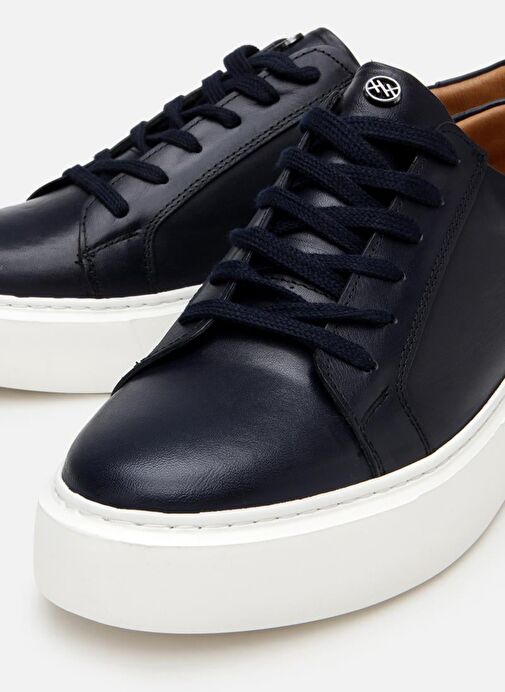 Erkek Deri Lacivert Hafif Tabanlı Spor Ayakkabı - Görsel 4