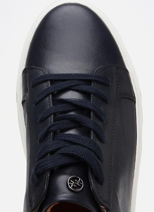 Erkek Deri Lacivert Hafif Tabanlı Spor Ayakkabı - Görsel 5