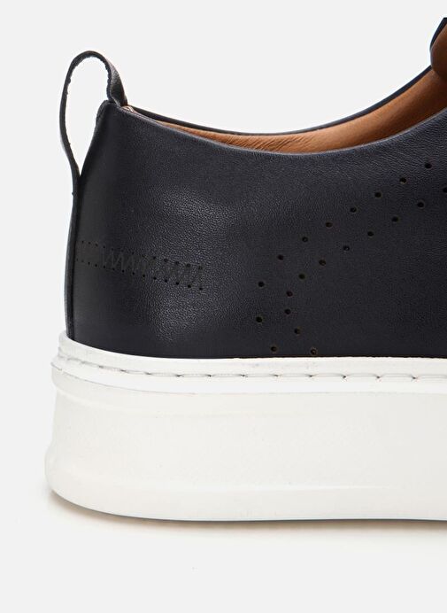 Erkek Deri Lacivert Hafif Tabanlı Spor Ayakkabı - Görsel 6