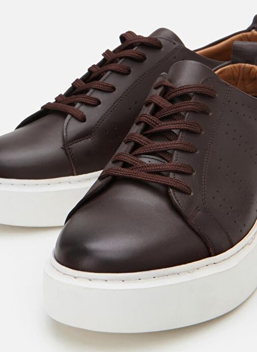 Erkek Deri Kahverengi Hafif Tabanlı Spor Ayakkabı - Görsel 4