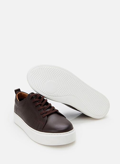 Erkek Deri Kahverengi Hafif Tabanlı Spor Ayakkabı - Görsel 8