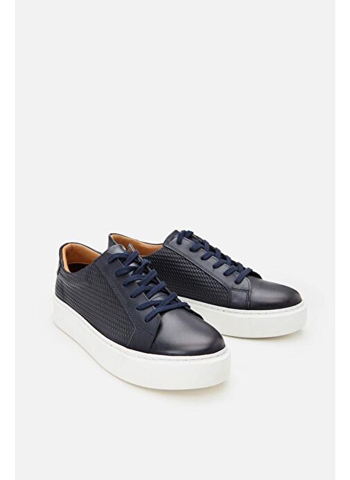 Yaya by Hotiç Lacivert Erkek Deri Günlük Ayakkabı 02AYY308510A680 - Görsel 3