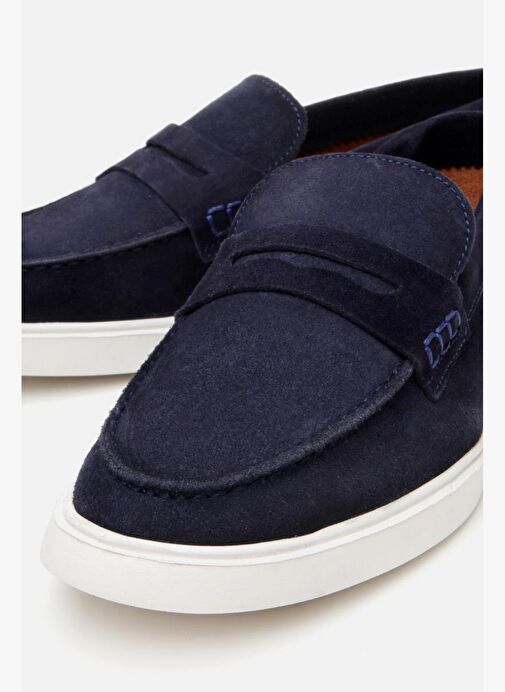 Erkek Süet Deri Siyah Hafif Tabanlı Günlük Loafer - Görsel 4