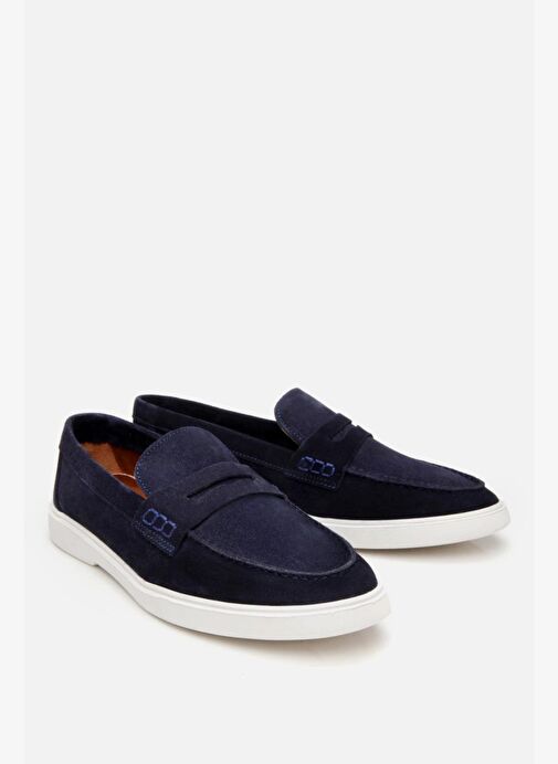 Erkek Süet Deri Siyah Hafif Tabanlı Günlük Loafer - Görsel 3