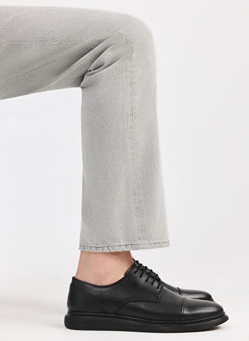 Erkek Deri Siyah Hafif Tabanlı Klasik Ayakkabı - Görsel 2