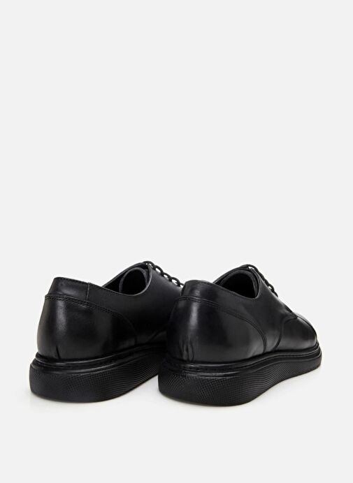 Erkek Deri Siyah Hafif Tabanlı Klasik Ayakkabı - Görsel 9