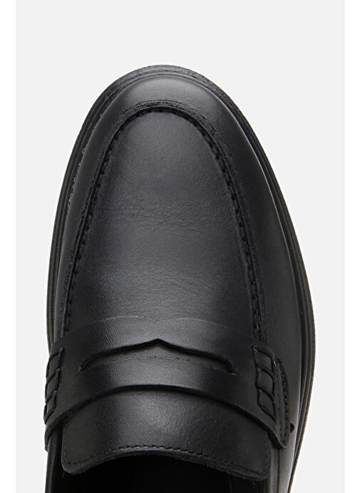 Hakiki Deri Siyah Erkek Loafer - Görsel 7