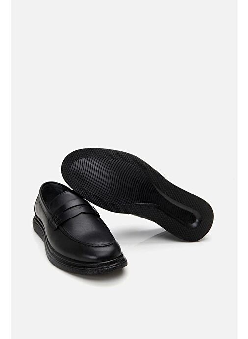 Hakiki Deri Siyah Erkek Loafer - Görsel 8