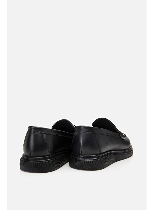 Hakiki Deri Siyah Erkek Loafer - Görsel 9