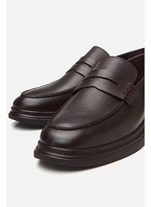 Hakiki Deri Kahve Erkek Loafer - Görsel 7