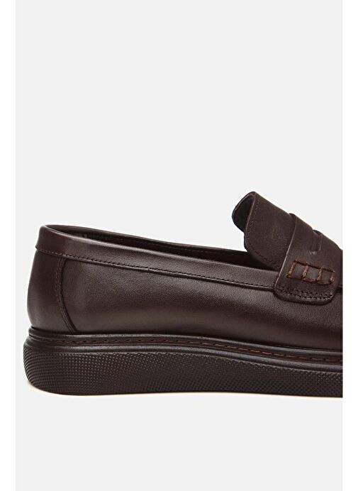Hakiki Deri Kahve Erkek Loafer - Görsel 8