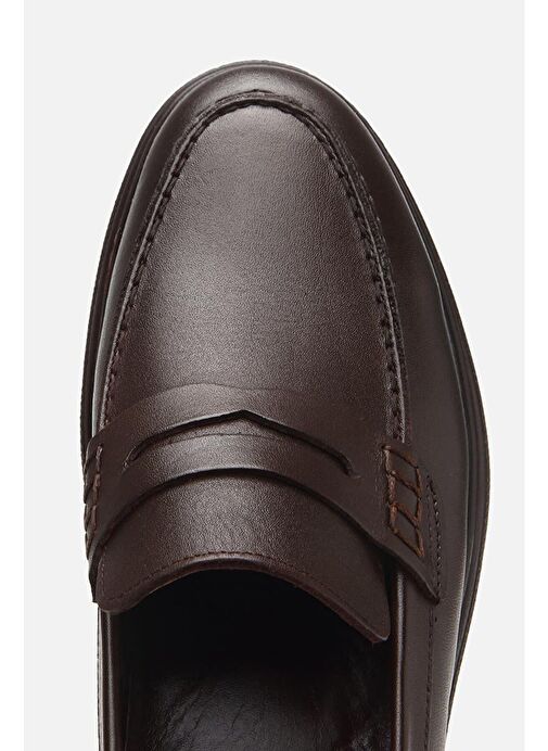 Hakiki Deri Kahve Erkek Loafer - Görsel 9