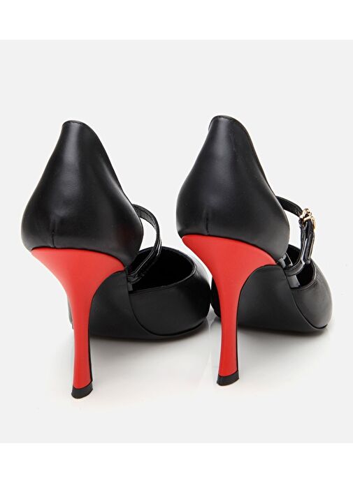 Kadın Rugan Deri Kemerli Stiletto - Görsel 8