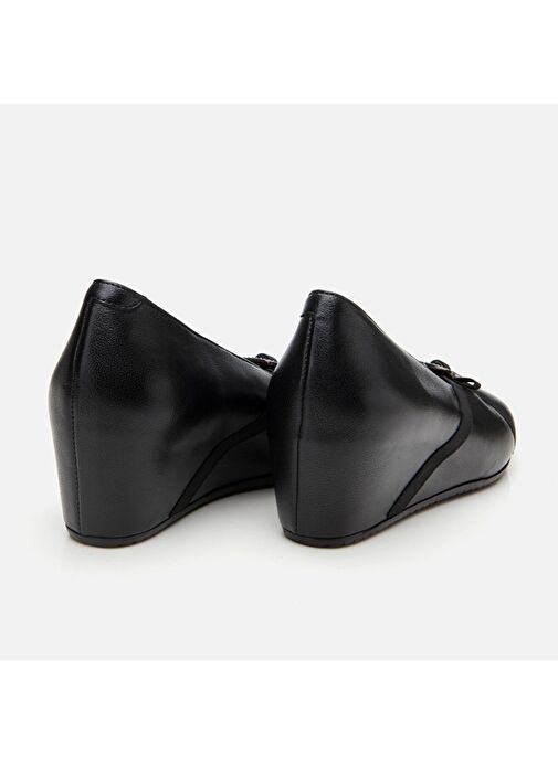 Kadın Deri Toka Detaylı Dolgu Topuklu Ayakkabı - Görsel 7