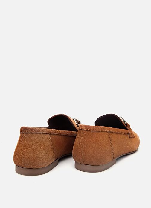 Kadın Deri Taba Tokalı Loafer - Görsel 9