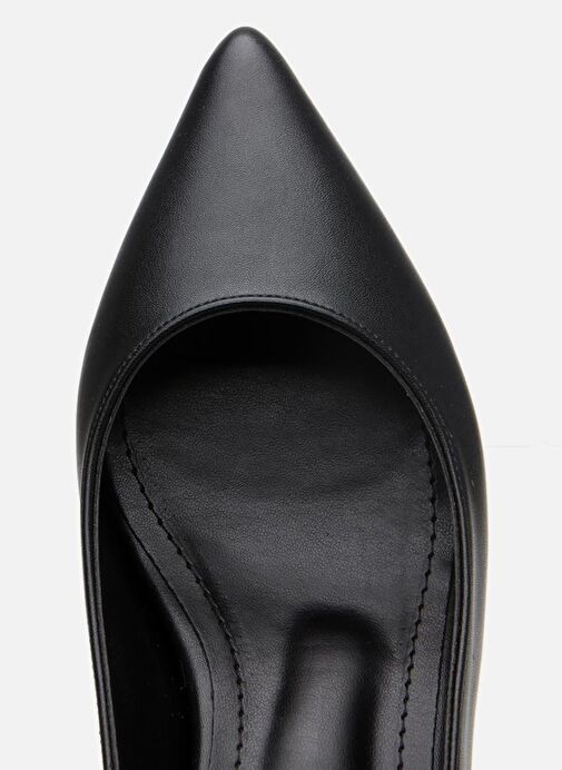 Kadın Siyah Kısa Topuklu Stiletto - Görsel 7