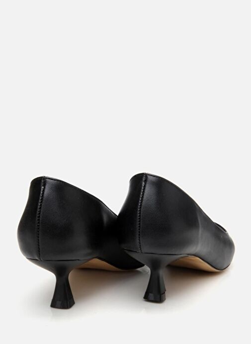 Kadın Siyah Kısa Topuklu Stiletto - Görsel 8
