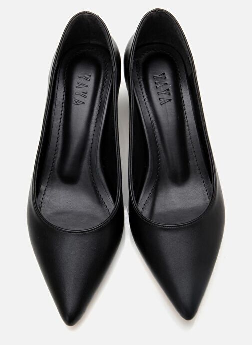 Kadın Siyah Kısa Topuklu Stiletto - Görsel 9